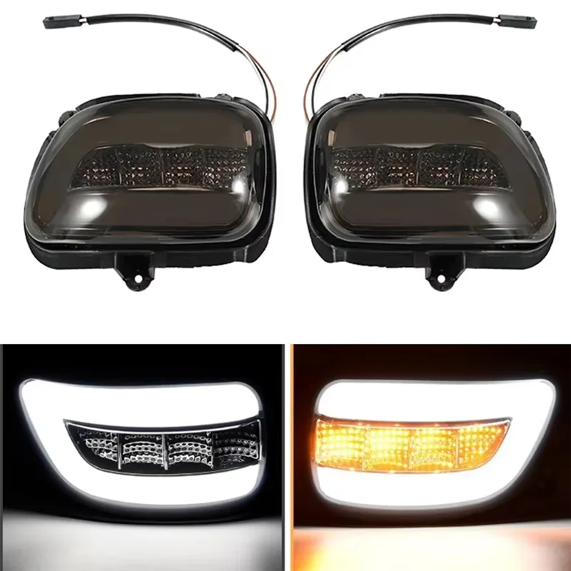 

A11M-Motorcycle Rear View Mirror Turn Signal Light Side Mirror LED Turn Signal Lights For Honda Goldwing Gl1800 F6B 2001-2017
