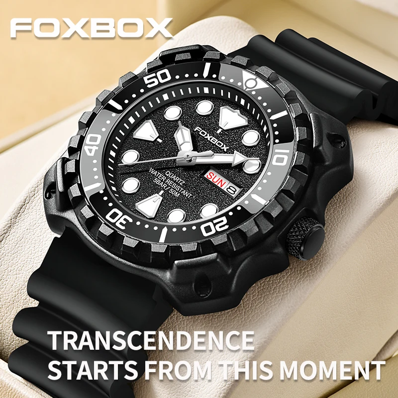 2024 Foxbox Fashion Men\'s Watch Top Brand Luxury Sports Men\'s Watch Waterproof Luminous Watch Quartz Date Gift Clock Reloj+box