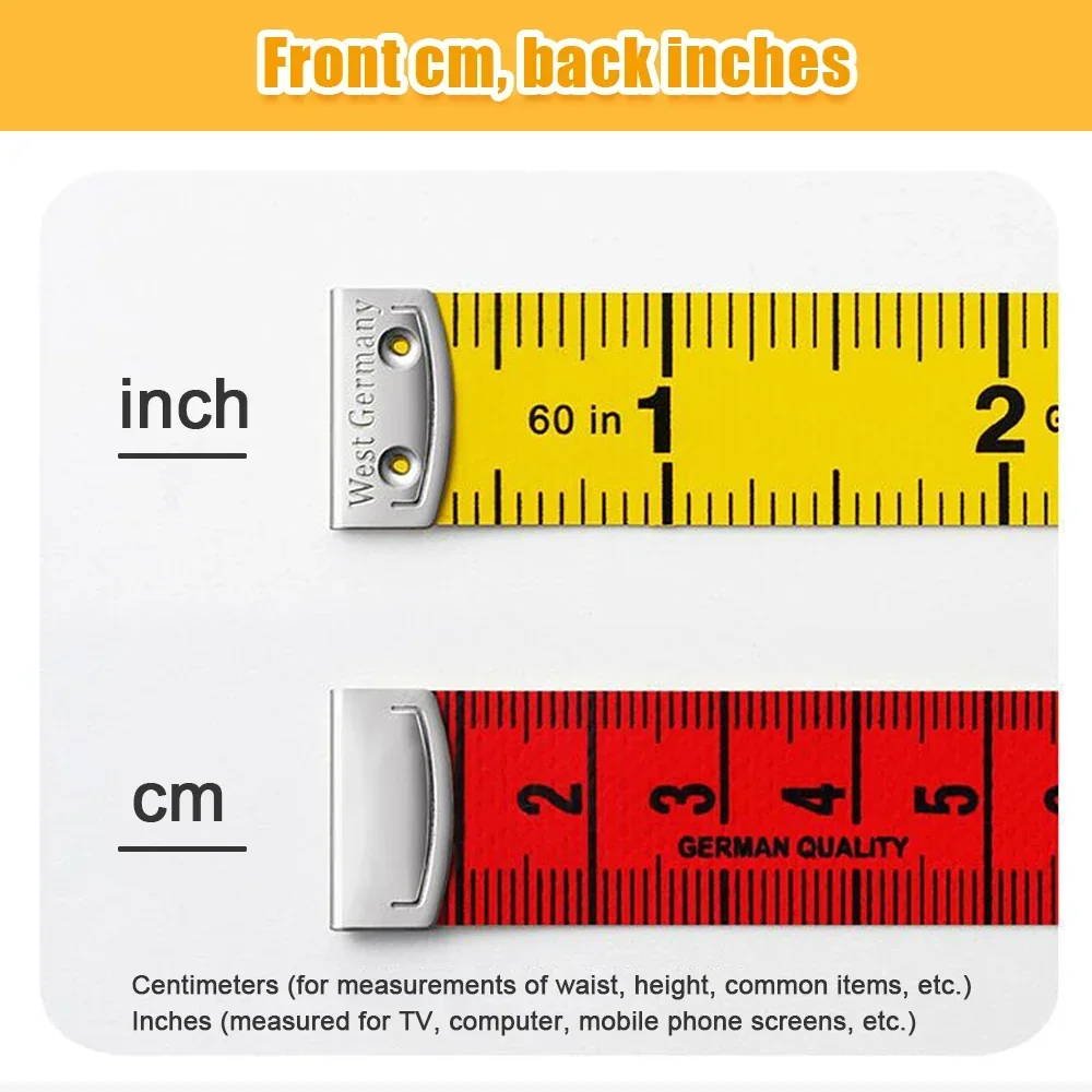 1.5m Body Measuring Tape Ruler Sewing Tailor Tape Mini Seamstress Measure Soft Flat Centimeter Tape Measure For Sewing Meter