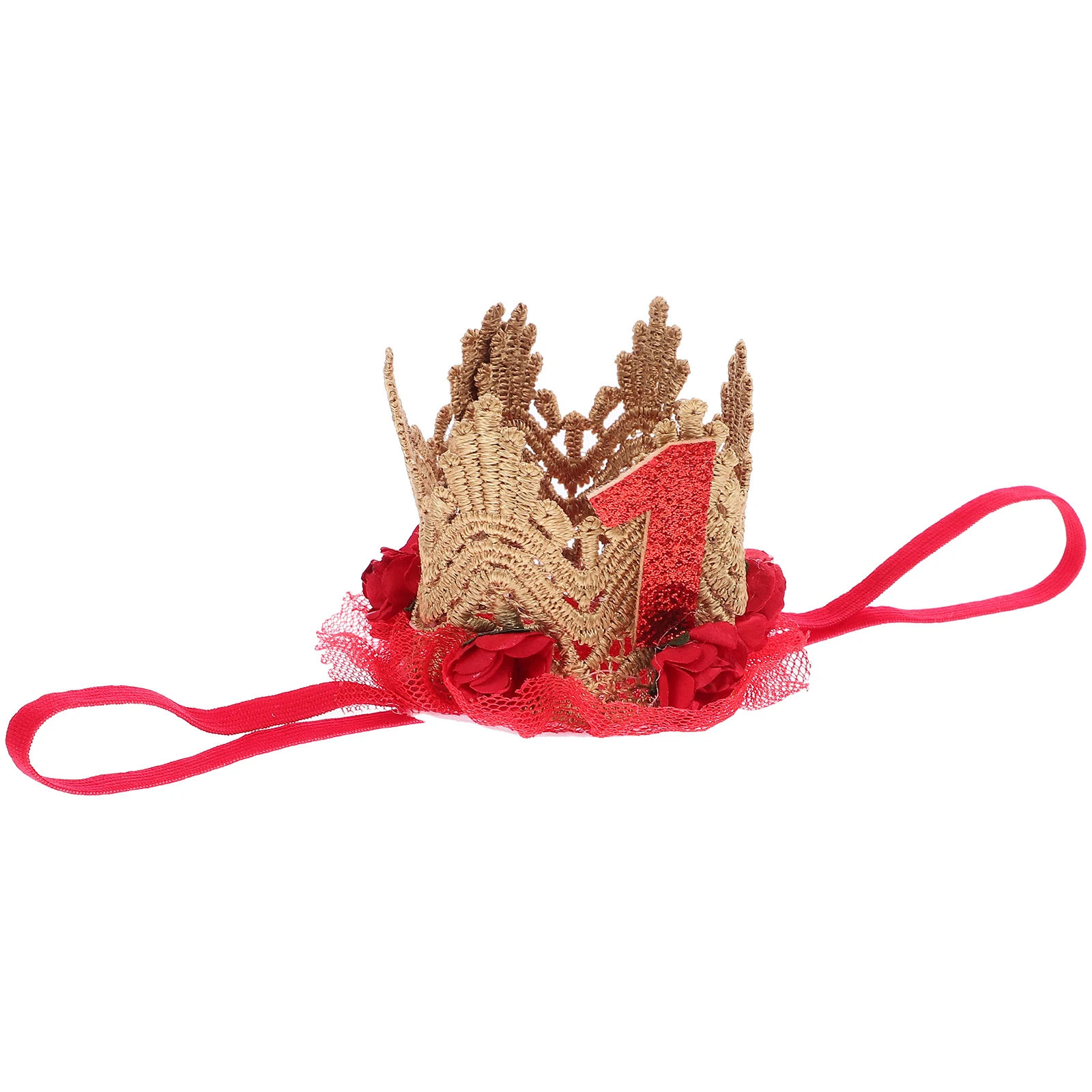 

Red Birthday Toddlers 1st Celebration Photo Birthday Crown Hats Props Crown Hats Kids Photo Props Party Decorations