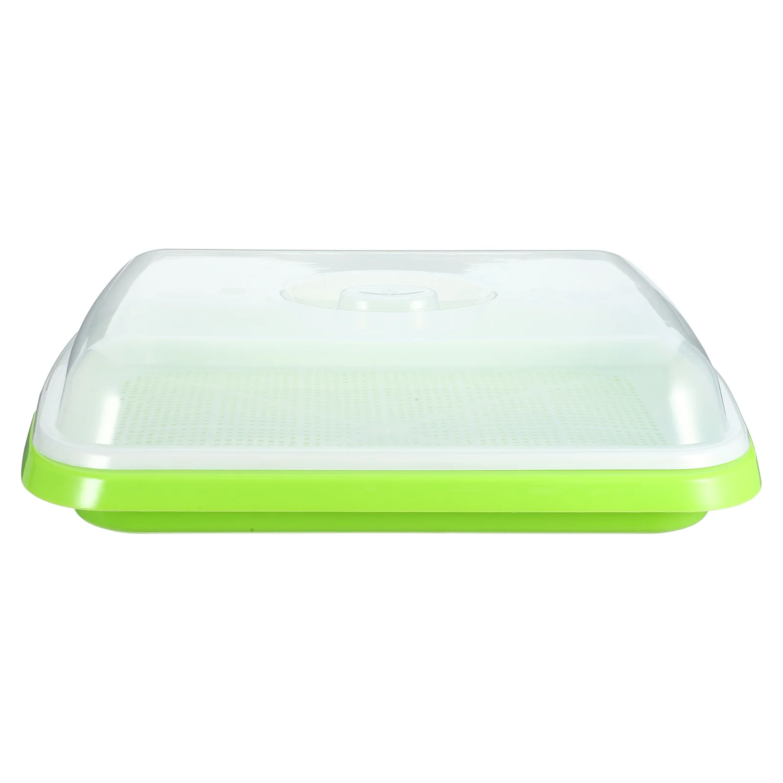 

1 Set Sprouting Tray With Lid For Hydroponic Germination Soil-Free Design Dense Holes No Falling Down Easy Rooting Wheatgrass