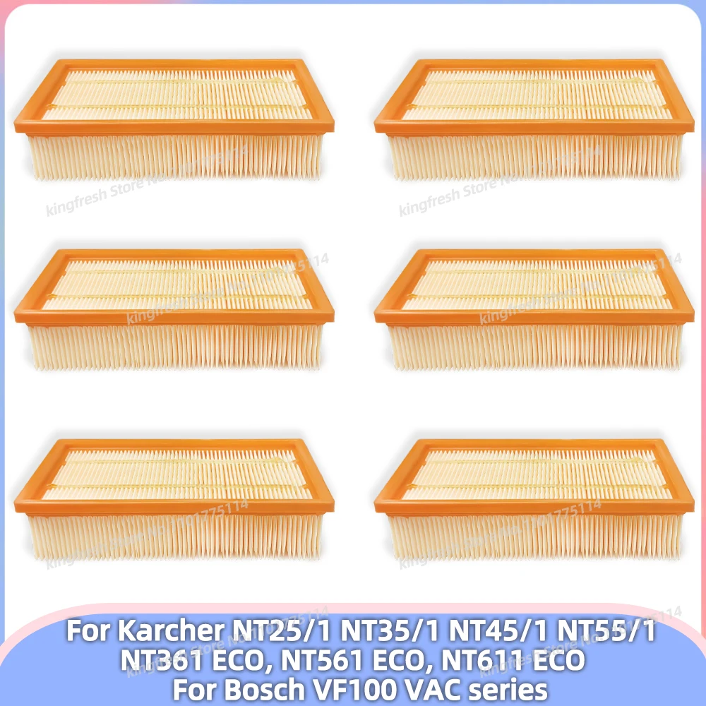 Filter Compatible For Karcher NT 25/1, NT 35/1, NT 45/1, NT 55/1, NT361 ECO, NT561 ECO, NT611 ECO,  Bosch VF100 VAC series