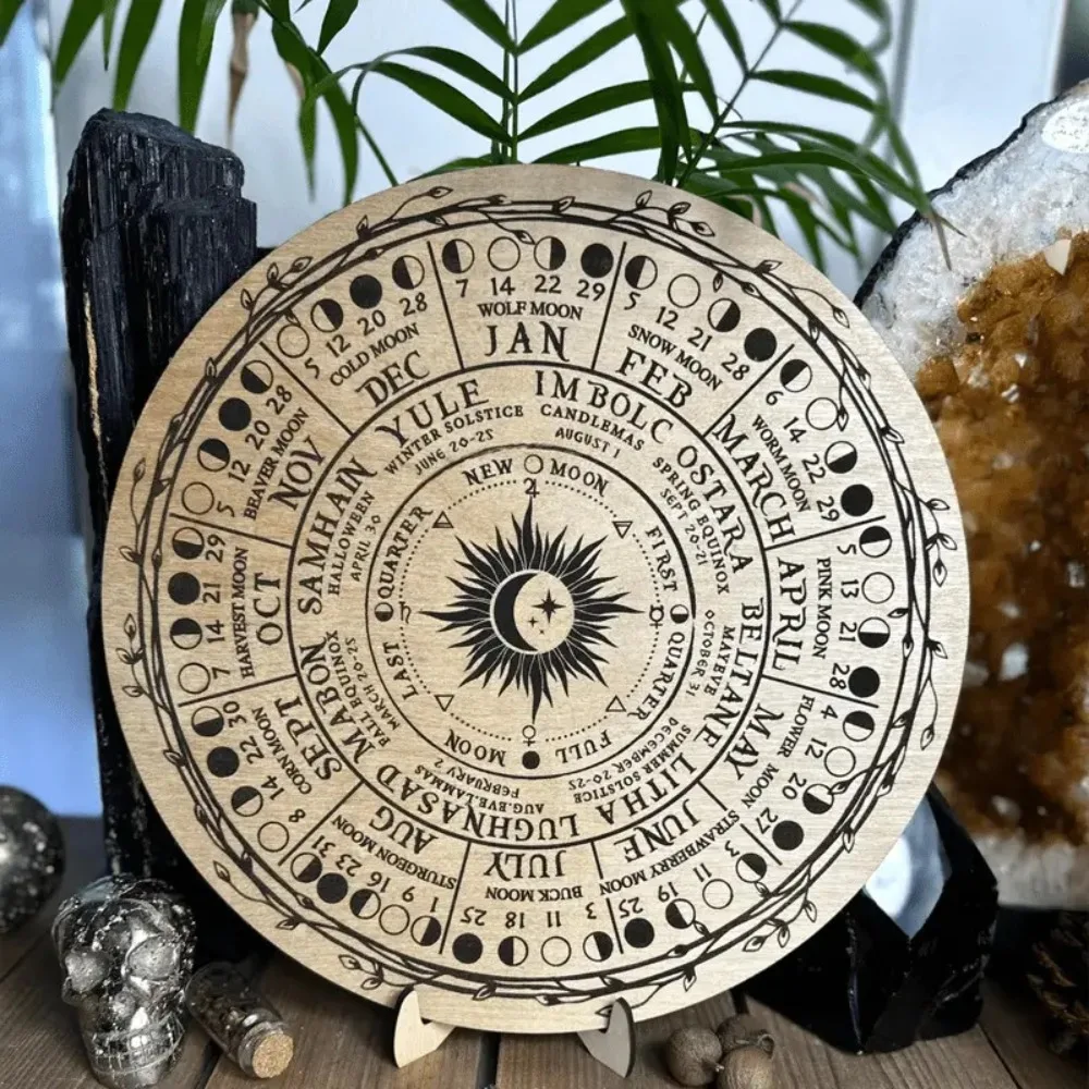 CIFBUY Boho Moon Phase Aluminum Wall Art Waterproof Durable Home Office Room Decor