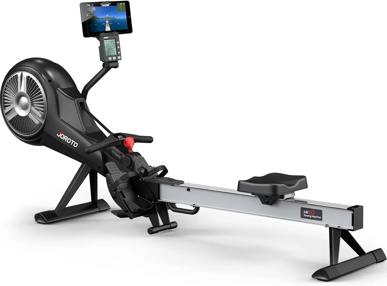 

Rowing Machine - Air & Magnetic Resistance Rowing Machines for Home Use, Commercial Grade Foldable Rower Machine with Blu