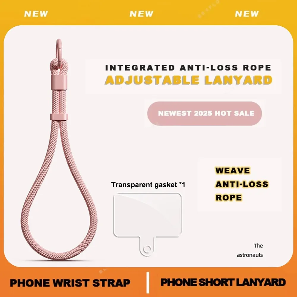 

Новый регулируемый ремешок для телефона, универсальный браслет ручной работы с защитой от потери, короткий ремешок для телефона