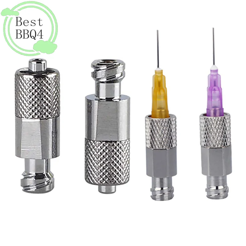 (BBQ4)Pneumatic Stainless Steel Luer Lock Extension Adaptor Metal Threaded Syringe Connector Male To Female Luer Lock Fitting