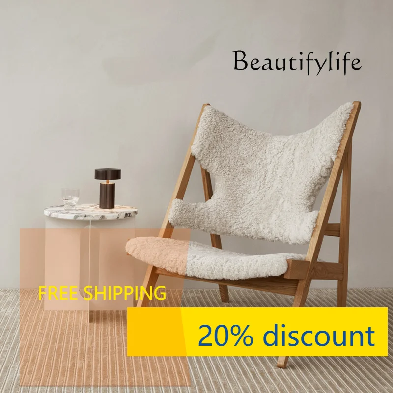 DL Natural marble edge few Nordic wabi wind round living room model room home designer small coffee table P