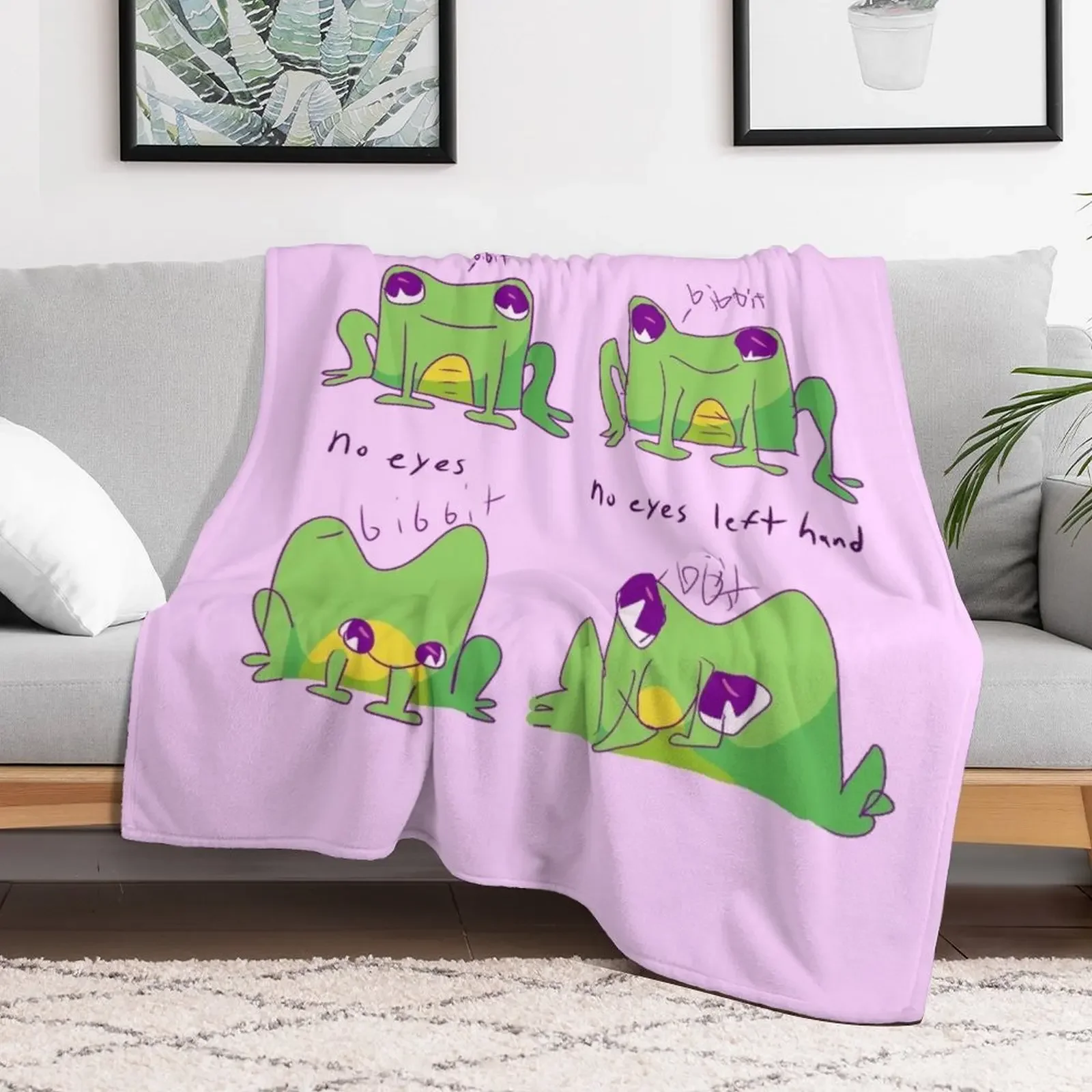 right hand left hand frogs Throw Blanket Air Conditioner Soft Blanket for Office Home