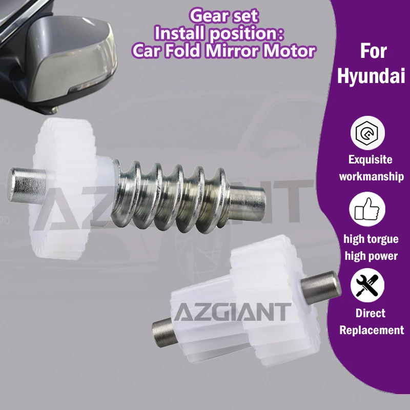 

1/5PCS AZGIANT Car Electric Fold Exterior Mirrors Motor gear For Hyundai Grand Santa Fe/Elantra MK6/7 Sedan GT i30 MK3/i10 MK2