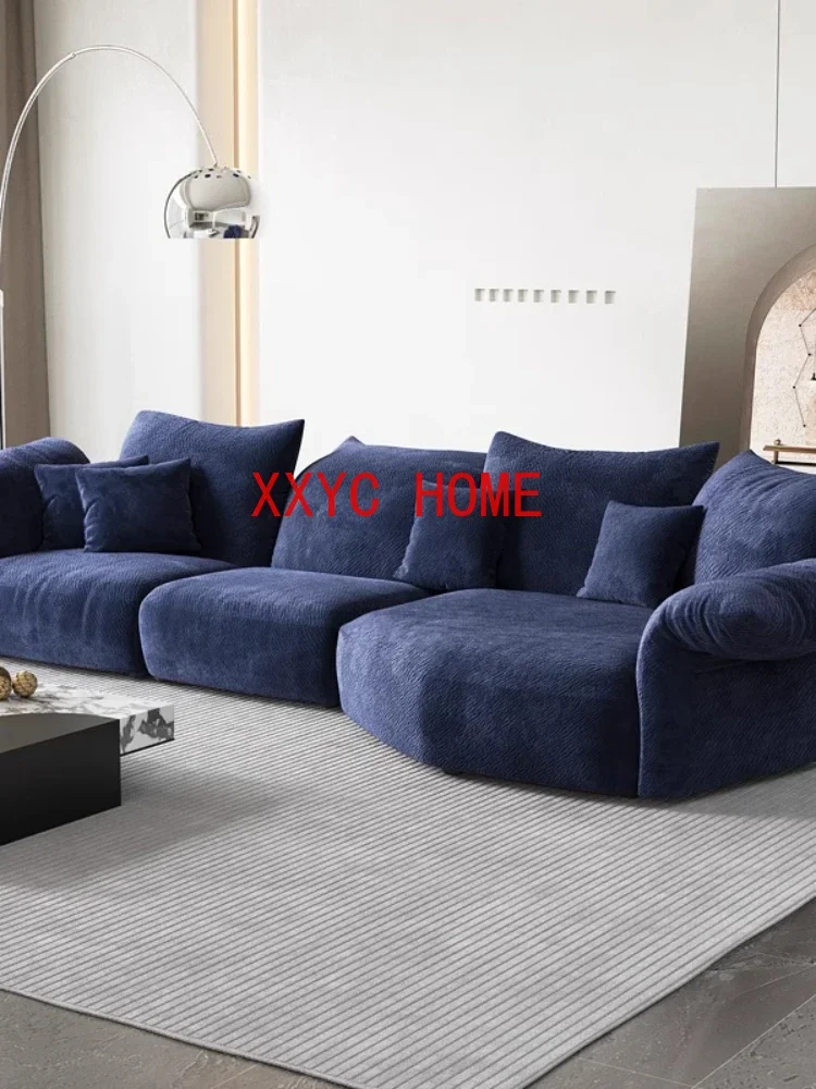 Affordable Luxury Style Living Room Villa Designer Arc Shaped Fabric French Petal Sofa