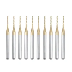 10pcs Drill Bit Set 1mm Coat Carbide End Mill Engraving CNC Router Bits 1/8