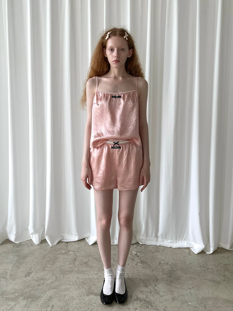 

Розовый ацетатный ремешок с логотипом, женский модный летний комплект из двух предметов, брендовый комплект без бренда, год, сезон 2021, лето