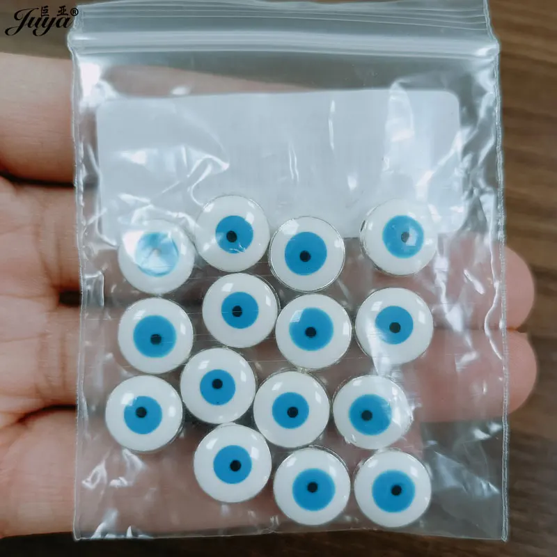 15pcs Metal Spacers Beads 10.5mm Double Sided Evil Eye Beads For Jewelry Making DIY Beaded Needlework Supplies Accessories