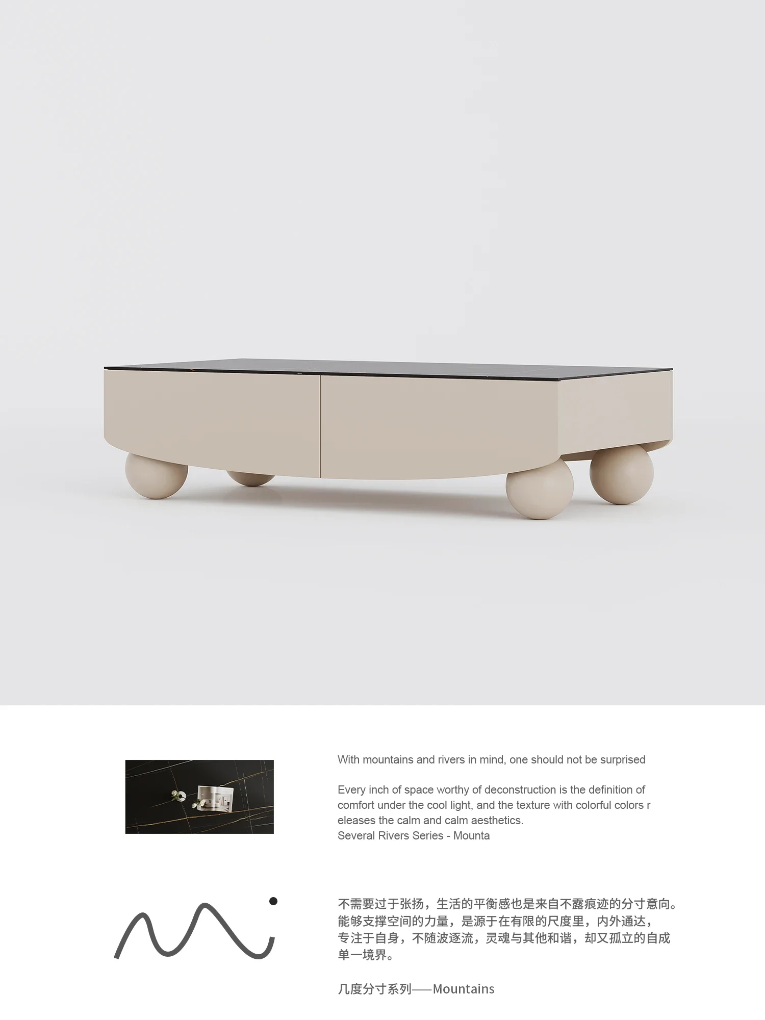 Light Luxury Modern Small Apartment Quiet Style Square Stone Plate Tea Table