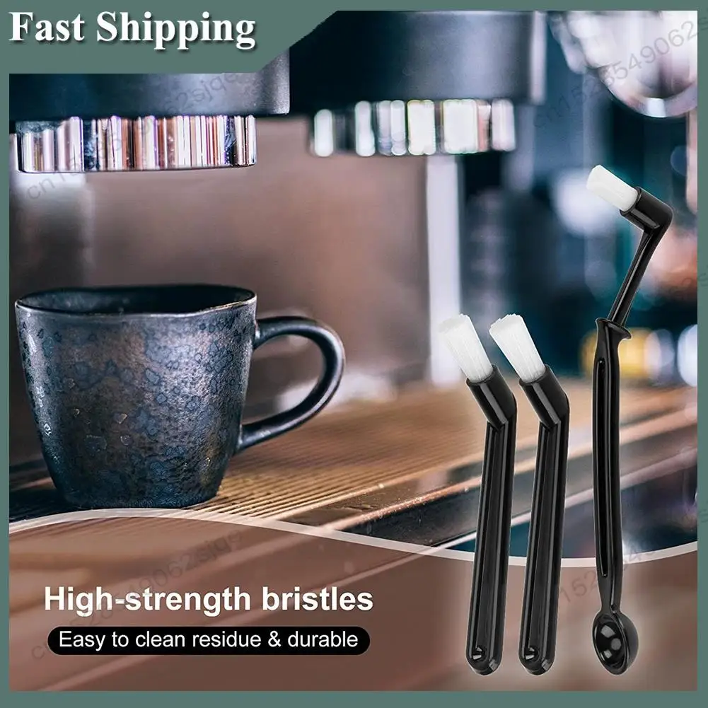 

-ABKM 5Pcs Coffee Machine Brush With Spoon Coffee Grinder Brush Coffee Machine Group Head Cleaning Metal Blind Bowl