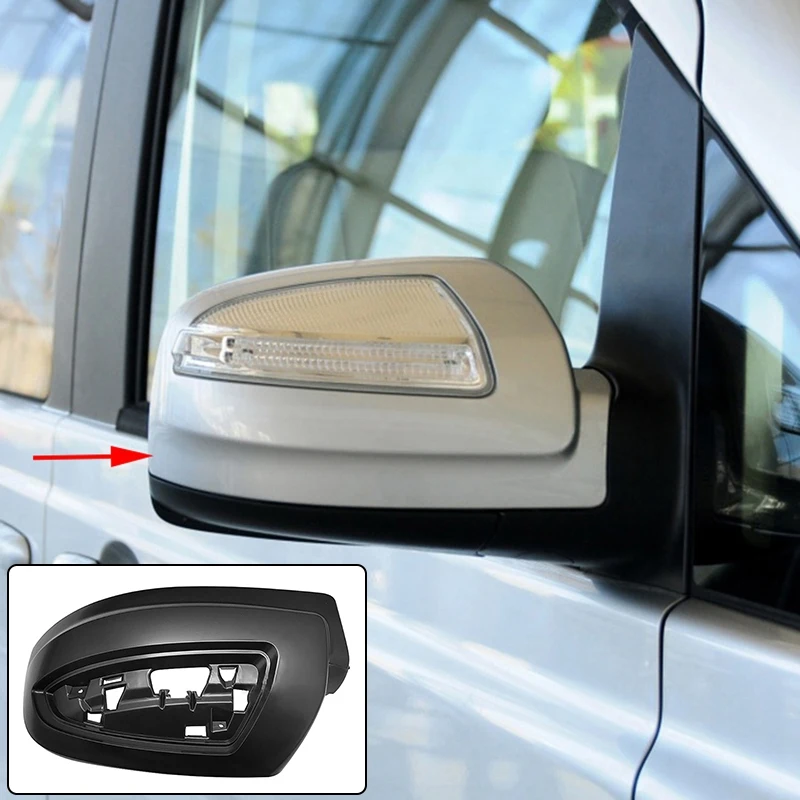 For Benz Vito Viano W639 2011-2015 Replacement Mirror Covers Car Side Door Rear View Mirror Cover Cap Shell