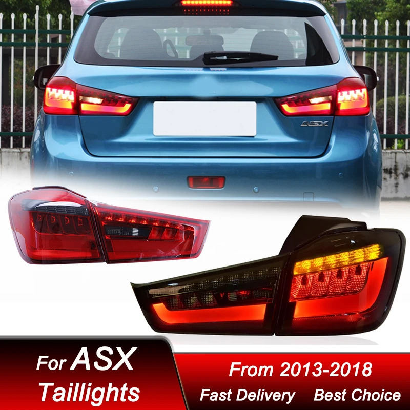 Car Led Tail Lights For Mitsubishi ASX dazzling 2013-2018 new style full LED Dynamic Turn Signal Light Tail Lamp Assembly