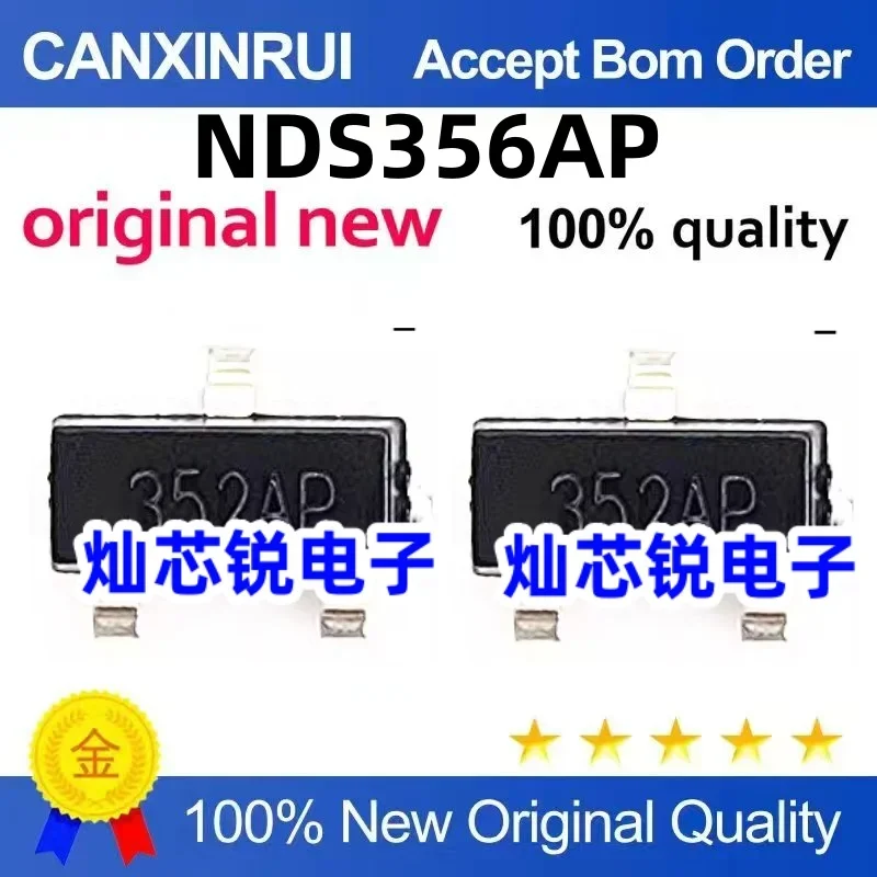 (5-100 pieces) New NDS356AP silk screen 352AP 352 patch SOT23 P-channel MOSFET chip