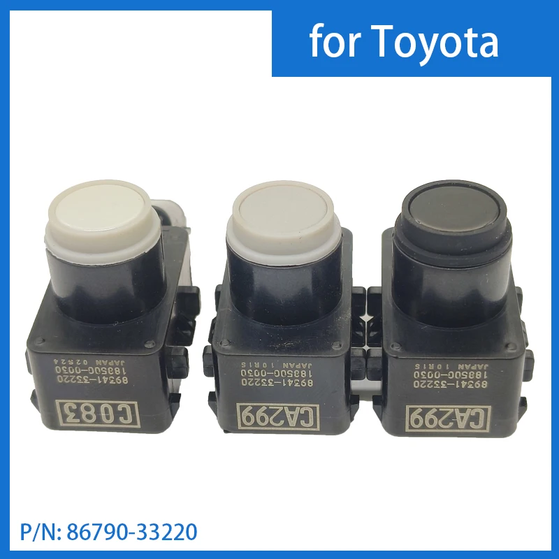 Sensor de estacionamento PDC para Toyota Camry Lexus LS500 NX300, 89341-33220, cor branca, 18-21