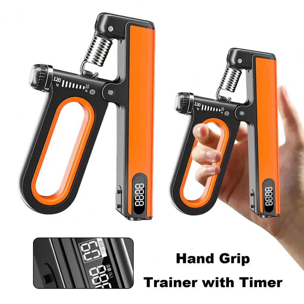 Grip Strength Trainer With Timer Counter 10-120KG Countable Forearm Exerciser Hand Grip Power Strengthener Fitness Equipment