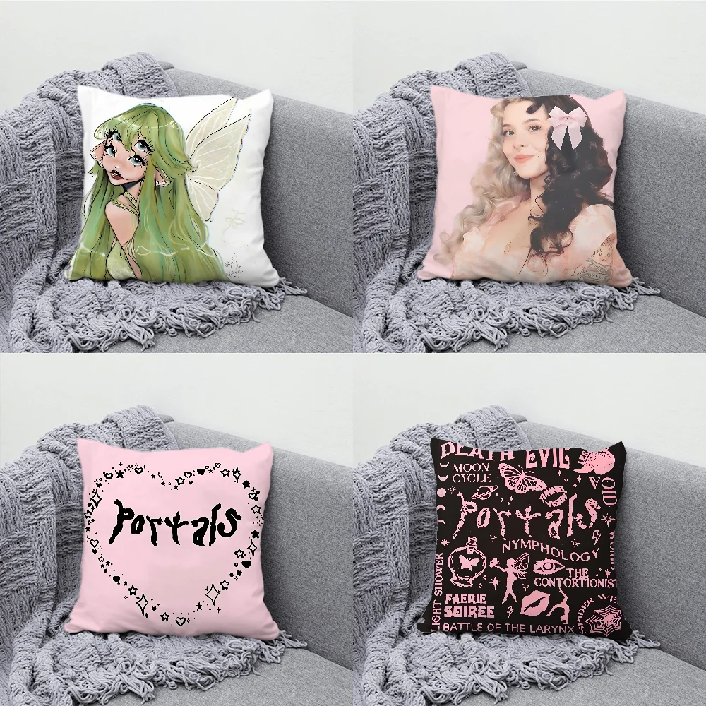 Singer M-Melanie Portals Pillow Case Soft Cushion Cases for Farmhouse Sofa Decor Home Decorations and Protector Pillow Case