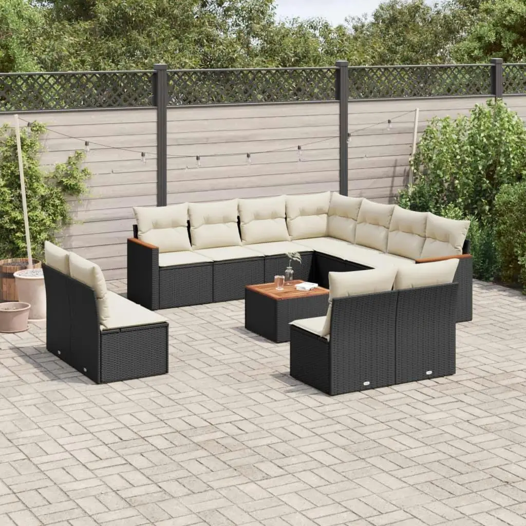 

Spacious Black PE Rattan Modular Garden Sofa Set Comfortable Outdoor Furniture for Patio and Garden Use