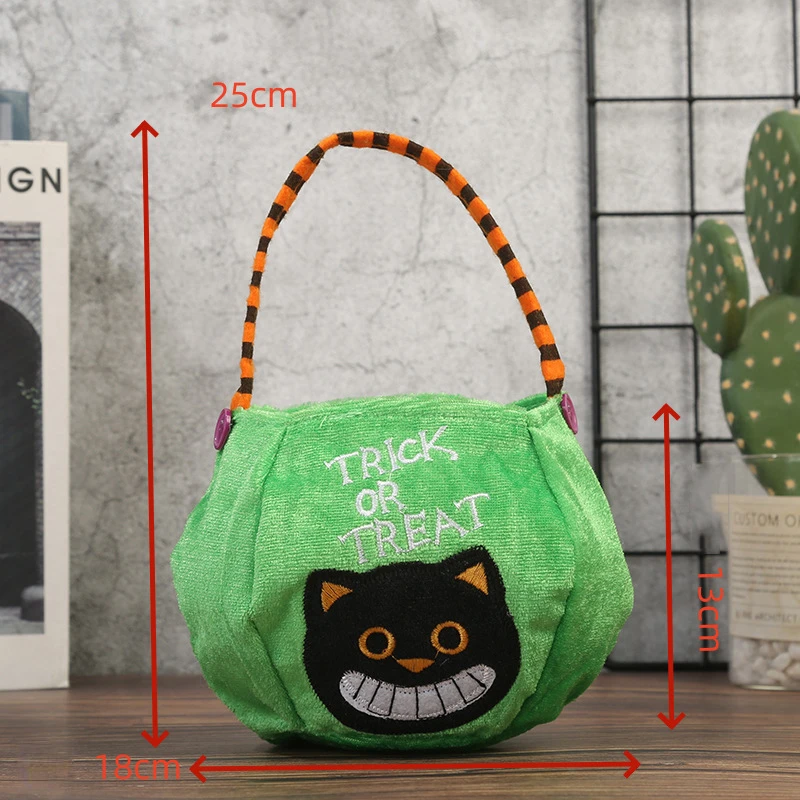 2024 Halloween Candy Bag Haloween Pumpkin Witch Black Cat Vampire Handbag Gift Bag Kids Favor Happy Halloween Party Decor