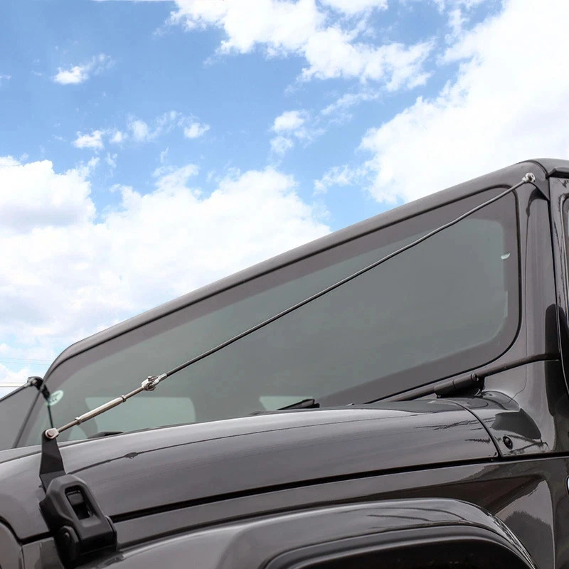 For Jeep For Wrangler For JL For JLU Adjustable Limb Riser Kit 2018-2025 Aluminum Alloy Windshield Hood for protection