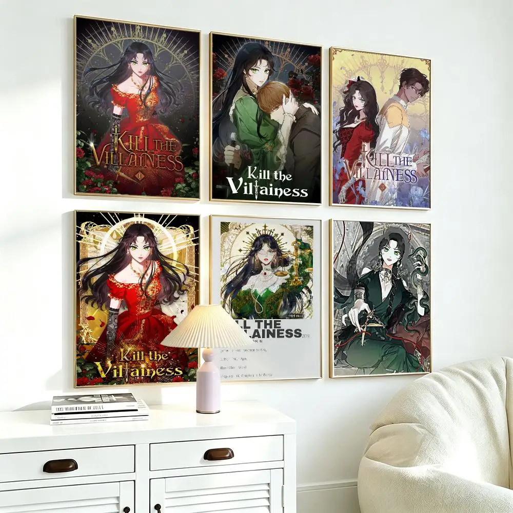 Modern Aesthetic Wall Art Poster manhwa Kill the Villainess Poster for Office Home Decor Interior Large Wall Picture Print