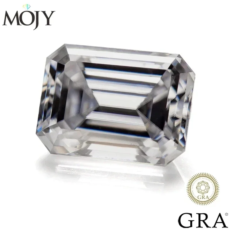 

MOJY Gray Moissanite Loose Stone Emerald Cut Colored 0.5~10.0ct with GRA Certificate Waist Size Manufacturers Sources Wholesale