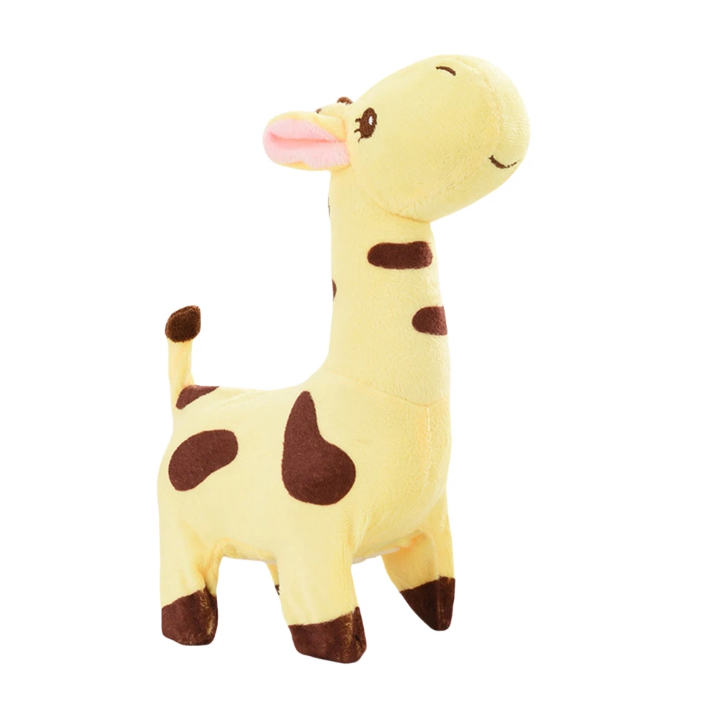 المشي الزرافة الحيوانات الأليفة الإلكترونية التفاعلية مع الأصوات والحركات لعبة الزرافة القطيفة لعبة موسيقية للأطفال الصغار بنين بنات