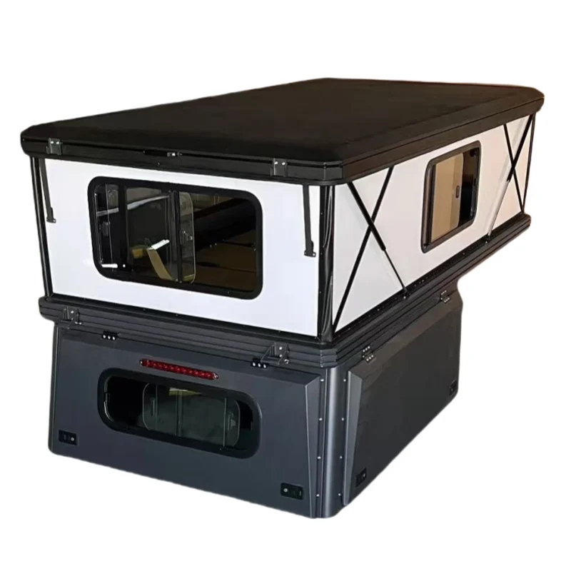 4 Season Pop up Truck Bed Camper Waterproof Hard Wall Slide-In Camper for Pickup Trucks Overland Camping