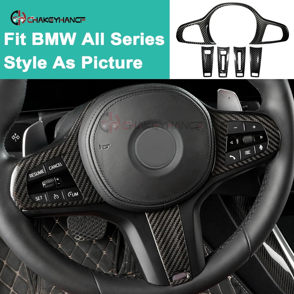 For BMW 2 3 4 M2 M3 M4 G42 G87 G20 G21 G80 G81 G22 G23 G26 G82 G83 2019-2026 Carbon Fiber Steering Wheel Button Cover Sticker