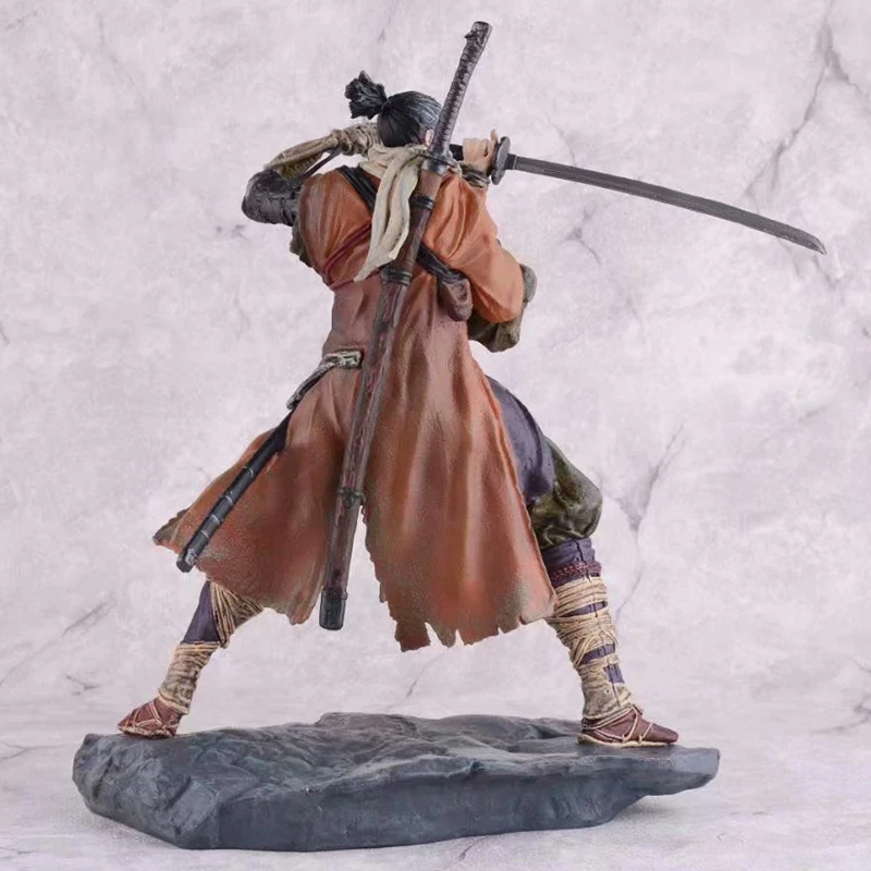 Sekiro Shadows Die Twice 늑대 액션 피규어 애니메이션 Figuras GK 동상 장난감 19cm PVC 컬렉션 모델 장식 어린이를위한 선물
