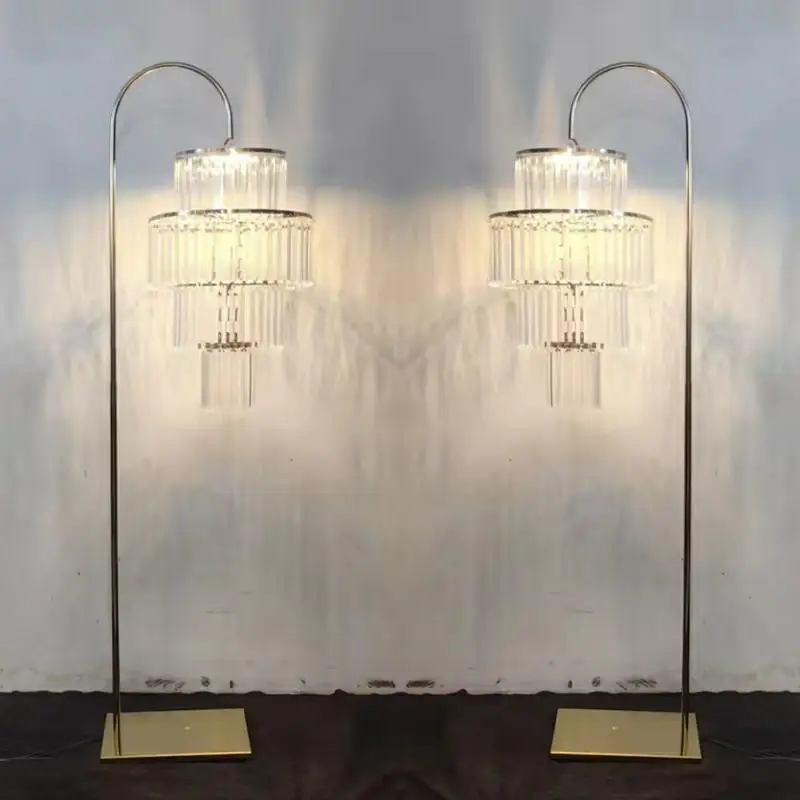 

2-6 Sets Crystal Pendant Wedding Arch Walkway Backdrop for Elegant Banquets Road Guides Event Centerpiece Decoration Props