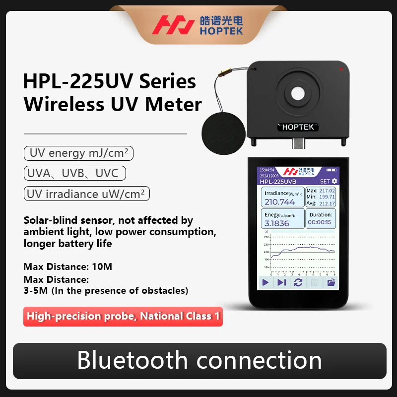 UVC Meter Intensity Radiometer HPL225UV-254 Peak wavelength 254nm UV Lamp Meter