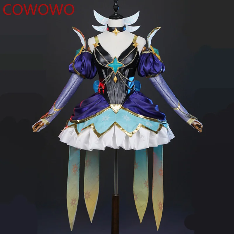 

COWOWO LOL Prestige Star Guardian Syndra Cosplay Costume Cos Game Anime Party Uniform Hallowen Play Role Clothing New Full Set