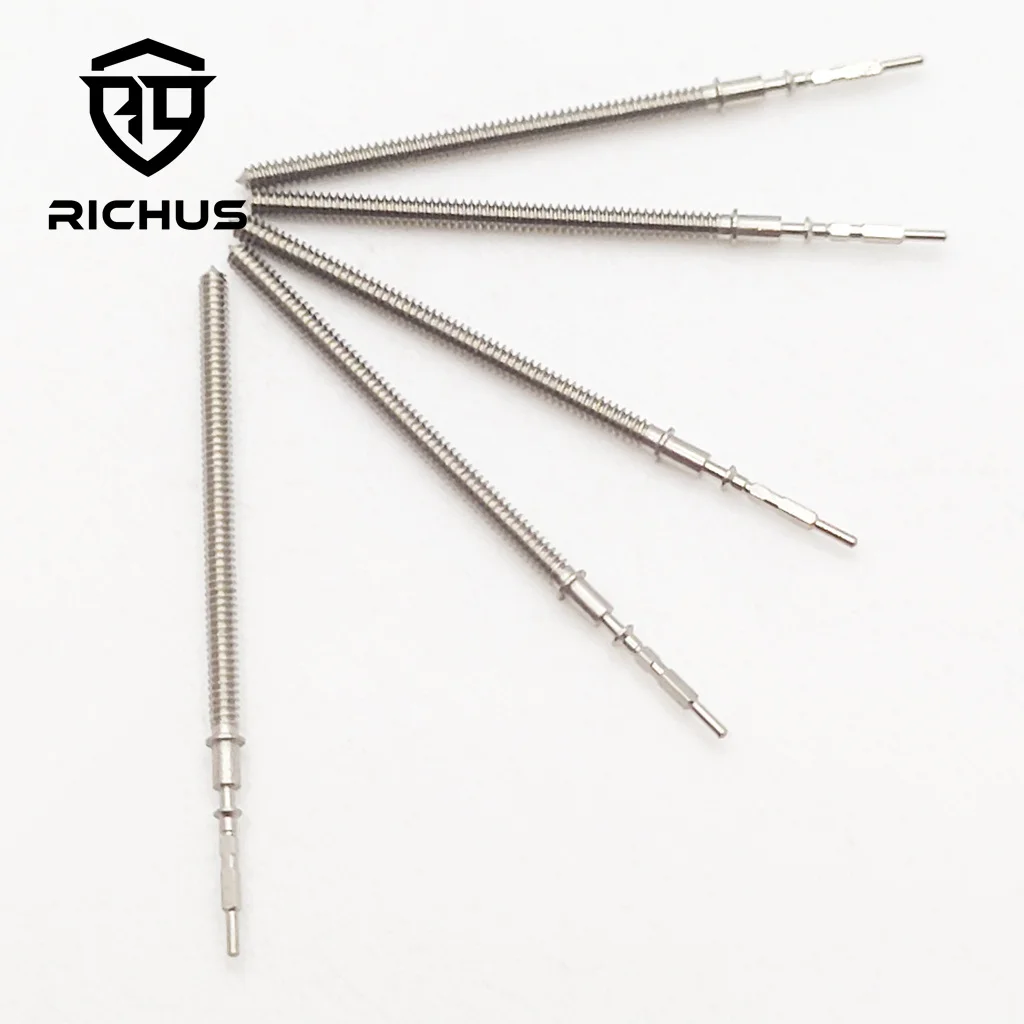 RICHUS VK Stelo dell'orologio Parti in acciaio inossidabile adatte VK61 VK63 VK64 VK67 VK68 Corona Movimento meccanico automatico Corona dell'orologio