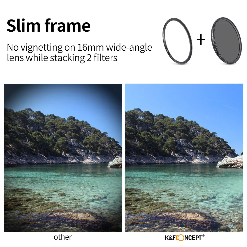 K&F Concept MC UV CPL Lens Filter Kit 18 Multi Layer Coatings Circular Polarizer Filter MCUV Protection Filters Set for Camera