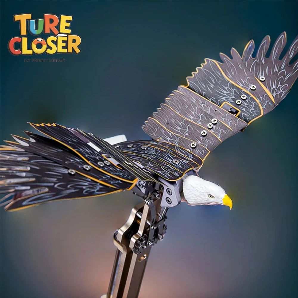 

DIY 3D Bald Eagle Model Kit Dapeng spreads its wings puzzle game creative gift mechanical metal assembly model Building blocks