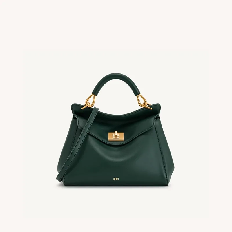 JW PEI Lente & Herfst gesp tas niche mode echt lederen schoudertas crossbody tas gesp high-end veelzijdige dames handtas