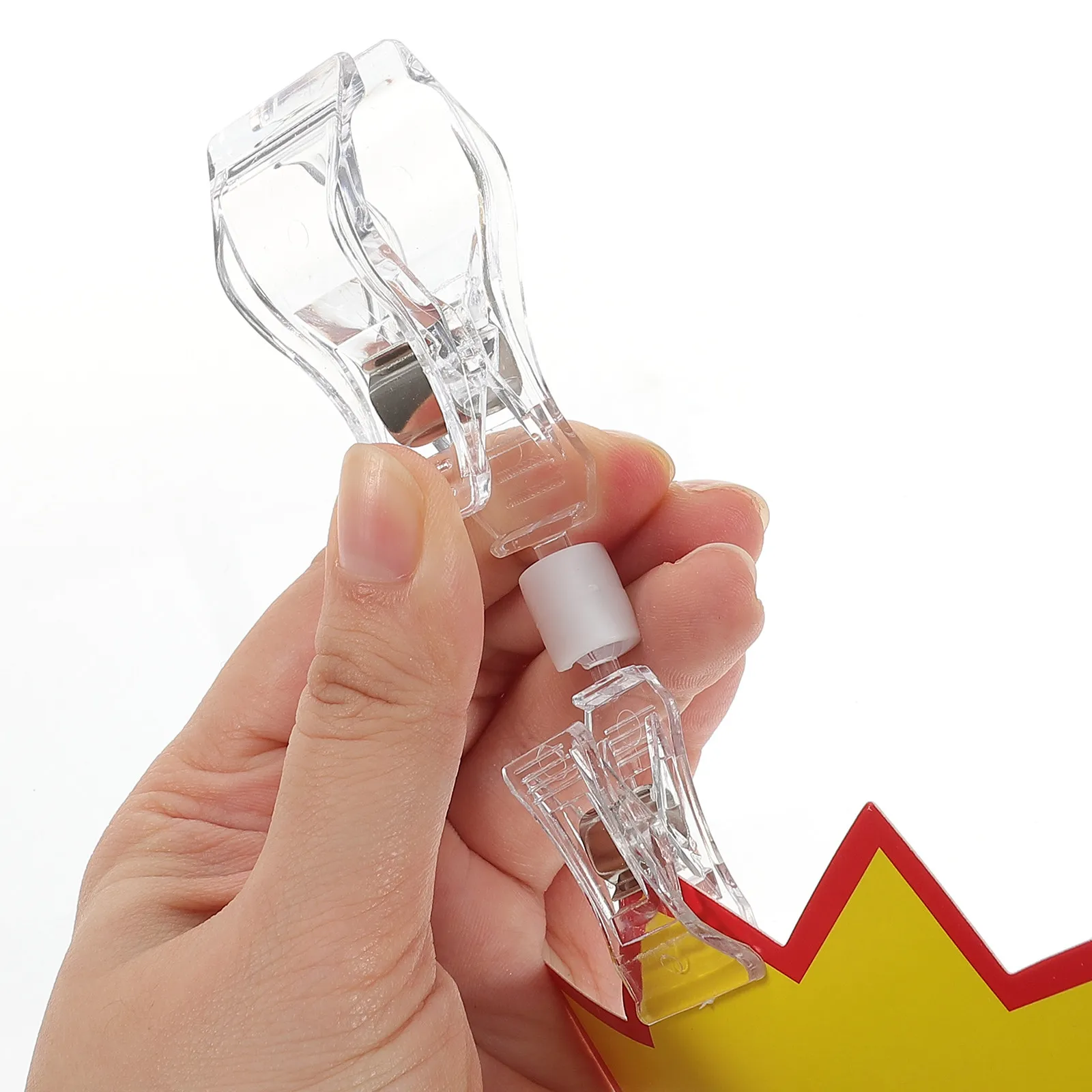 

1Set Burst Shape Advertising Clips Bright Color Sign Holders for Price Tags Name Cards Labels Photos Retail Supermarket Grocery