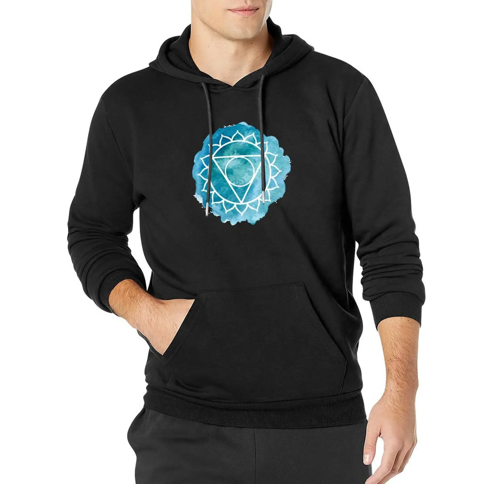 

Throat Chakra (Vishuddha) Pullover Hoodie men's sweat-shirt autumn mens hoodie