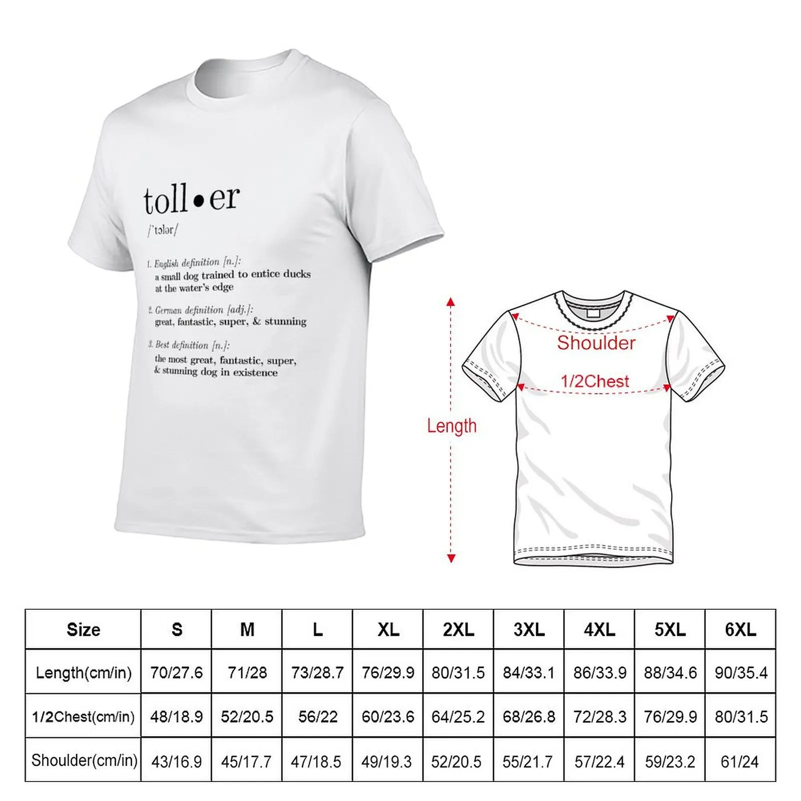 Toller Dictionary Definition - Black Text/White Background T-Shirt Sport Basic Moisture Wicking Tee