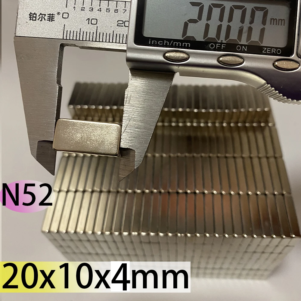 

N52 20x10x4 Neodymium Bar Block N35 Strong Magnets Search Generation Magnet Motor Generator Bar Ndfeb Square Project Sale