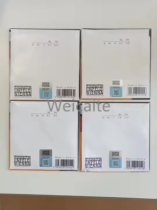 Cordas de violino de alta qualidade 4/4 3/4 acessório de violino quente brilhante tom equilibrado peças genuínas de violino