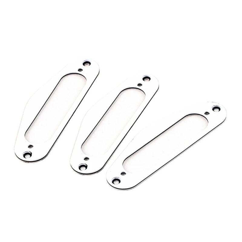 3 Pcs Single Coil Pickup Surround Plate Mounting Ring Vintage Metal S Neck Pickup Ring Electric Guitar Accessories E56D