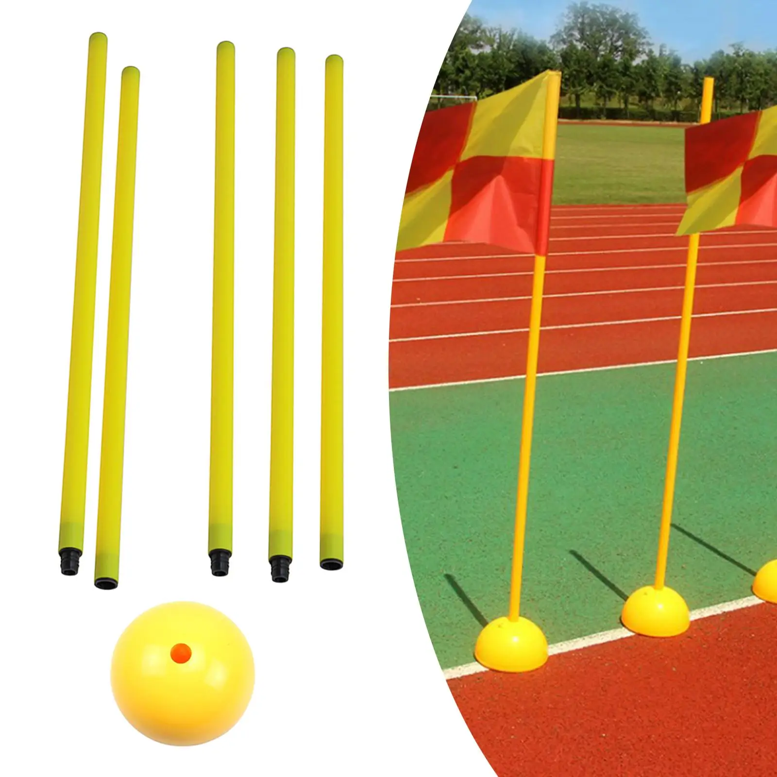 Soccer Training Marker Football Sign poles Water Injection Base Football Door poles Flag Training Equipment Sign Obstacle Marker