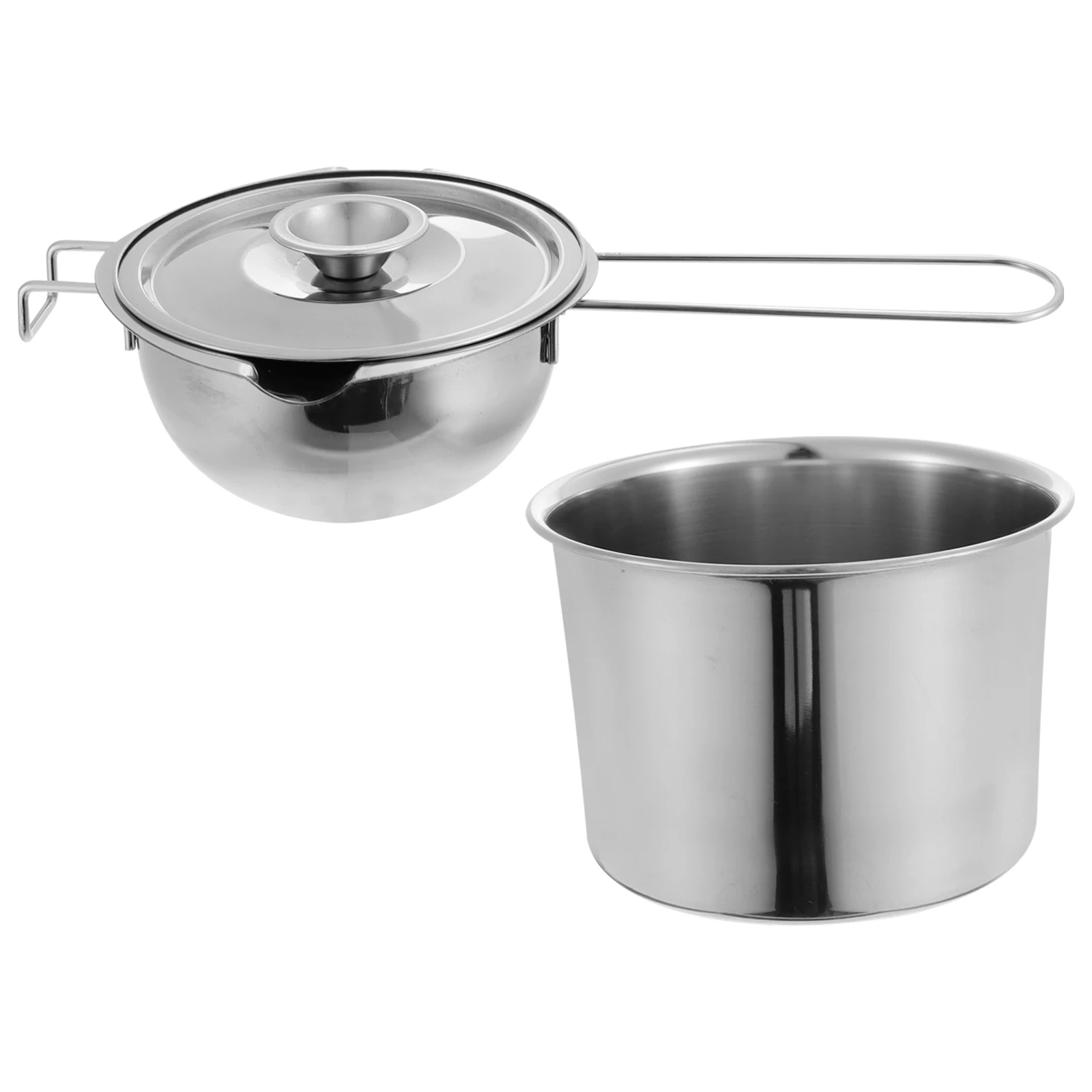 

Chocolate Melting Pot Stainless Steel Butter Melting Container Heat Resistant Kitchen Utensil Non-Spill Groove Design
