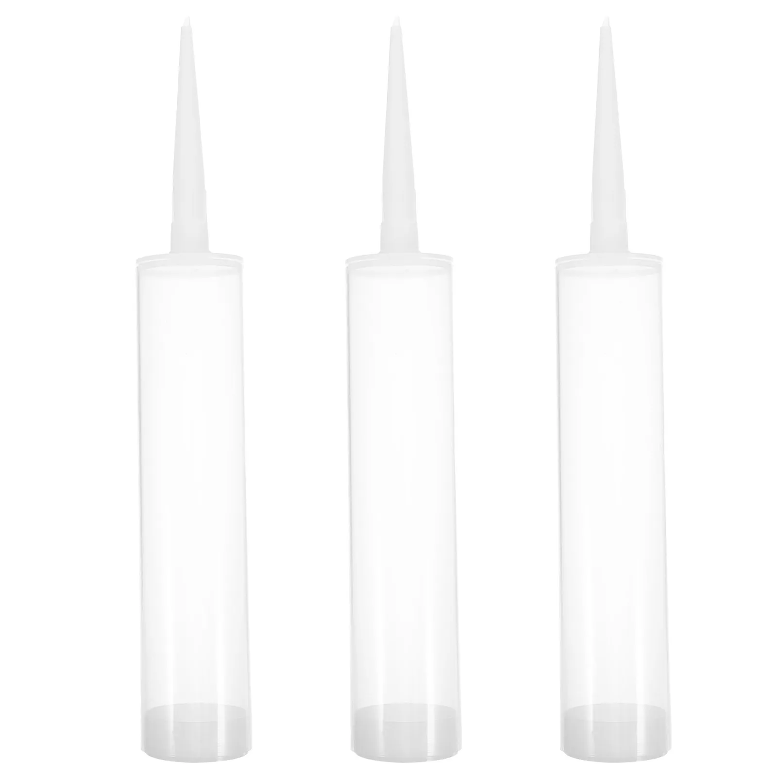 Transparent Plastic Caulk Bottles Reusable Empty Caulking Tubes for Repairs Cracks Tiles Filling Caulk Empty Tubes